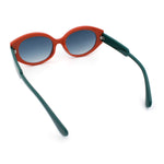 Womens Mod Oval Thick Plastic Fancy Chic Fashion Sunglasses