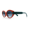 Womens Mod Oval Thick Plastic Fancy Chic Fashion Sunglasses