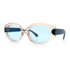 Womens Mod Oval Thick Plastic Fancy Chic Fashion Sunglasses