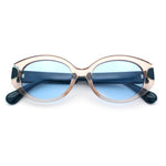 Womens Mod Oval Thick Plastic Fancy Chic Fashion Sunglasses