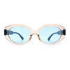 Womens Mod Oval Thick Plastic Fancy Chic Fashion Sunglasses