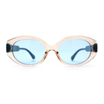 Womens Mod Oval Thick Plastic Fancy Chic Fashion Sunglasses