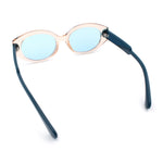 Womens Mod Oval Thick Plastic Fancy Chic Fashion Sunglasses