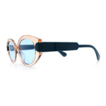 Womens Mod Oval Thick Plastic Fancy Chic Fashion Sunglasses