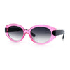 Womens Mod Oval Thick Plastic Fancy Chic Fashion Sunglasses