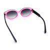 Womens Mod Oval Thick Plastic Fancy Chic Fashion Sunglasses