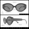 Womens Mod Oval Thick Plastic Fancy Chic Fashion Sunglasses