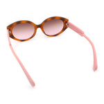 Womens Mod Oval Thick Plastic Fancy Chic Fashion Sunglasses