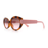 Womens Mod Oval Thick Plastic Fancy Chic Fashion Sunglasses