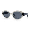 Womens Mod Oval Thick Plastic Fancy Chic Fashion Sunglasses