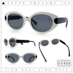 Womens Mod Oval Thick Plastic Fancy Chic Fashion Sunglasses