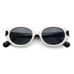 Womens Mod Oval Thick Plastic Fancy Chic Fashion Sunglasses