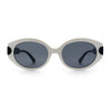 Womens Mod Oval Thick Plastic Fancy Chic Fashion Sunglasses
