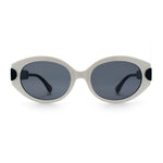 Womens Mod Oval Thick Plastic Fancy Chic Fashion Sunglasses