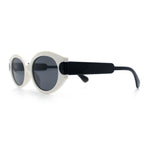 Womens Mod Oval Thick Plastic Fancy Chic Fashion Sunglasses
