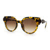Womens Ornate Fancy Thick Mod Plastic Round Horn Fashion Sunglasses