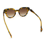 Womens Ornate Fancy Thick Mod Plastic Round Horn Fashion Sunglasses