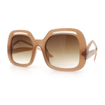 Womens Thick Plastic Rectangle Butterfly Retro Diva Sunglasses