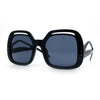 Womens Thick Plastic Rectangle Butterfly Retro Diva Sunglasses
