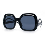 Womens Thick Plastic Rectangle Butterfly Retro Diva Sunglasses