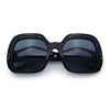 Womens Thick Plastic Rectangle Butterfly Retro Diva Sunglasses