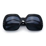 Womens Thick Plastic Rectangle Butterfly Retro Diva Sunglasses