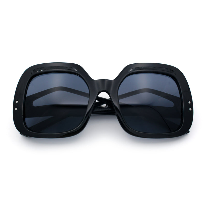 Womens Thick Plastic Rectangle Butterfly Retro Diva Sunglasses