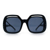 Womens Thick Plastic Rectangle Butterfly Retro Diva Sunglasses
