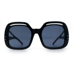 Womens Thick Plastic Rectangle Butterfly Retro Diva Sunglasses