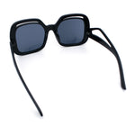 Womens Thick Plastic Rectangle Butterfly Retro Diva Sunglasses