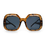 Womens Thick Plastic Rectangle Butterfly Retro Diva Sunglasses