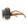 Womens Thick Plastic Rectangle Butterfly Retro Diva Sunglasses