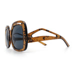 Womens Thick Plastic Rectangle Butterfly Retro Diva Sunglasses