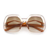 Womens Thick Plastic Rectangle Butterfly Retro Diva Sunglasses