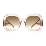Womens Thick Plastic Rectangle Butterfly Retro Diva Sunglasses