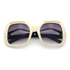 Womens Thick Plastic Rectangle Butterfly Retro Diva Sunglasses