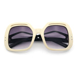 Womens Thick Plastic Rectangle Butterfly Retro Diva Sunglasses