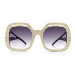 Womens Thick Plastic Rectangle Butterfly Retro Diva Sunglasses