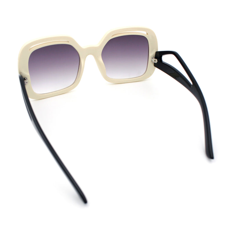 Womens Thick Plastic Rectangle Butterfly Retro Diva Sunglasses
