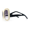 Womens Thick Plastic Rectangle Butterfly Retro Diva Sunglasses