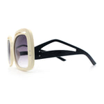 Womens Thick Plastic Rectangle Butterfly Retro Diva Sunglasses