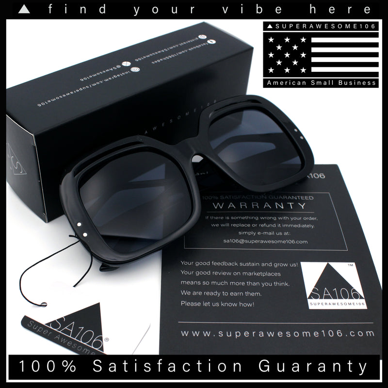 Womens Thick Plastic Rectangle Butterfly Retro Diva Sunglasses