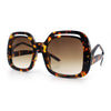 Womens Thick Plastic Rectangle Butterfly Retro Diva Sunglasses