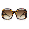 Womens Thick Plastic Rectangle Butterfly Retro Diva Sunglasses