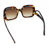 Womens Thick Plastic Rectangle Butterfly Retro Diva Sunglasses