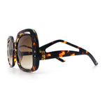 Womens Thick Plastic Rectangle Butterfly Retro Diva Sunglasses