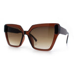 Womens Modish Squared Oversized Cat Eye Plastic Sunglasses