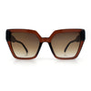 Womens Modish Squared Oversized Cat Eye Plastic Sunglasses