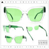 Womens Modish Squared Oversized Cat Eye Plastic Sunglasses