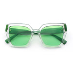 Womens Modish Squared Oversized Cat Eye Plastic Sunglasses